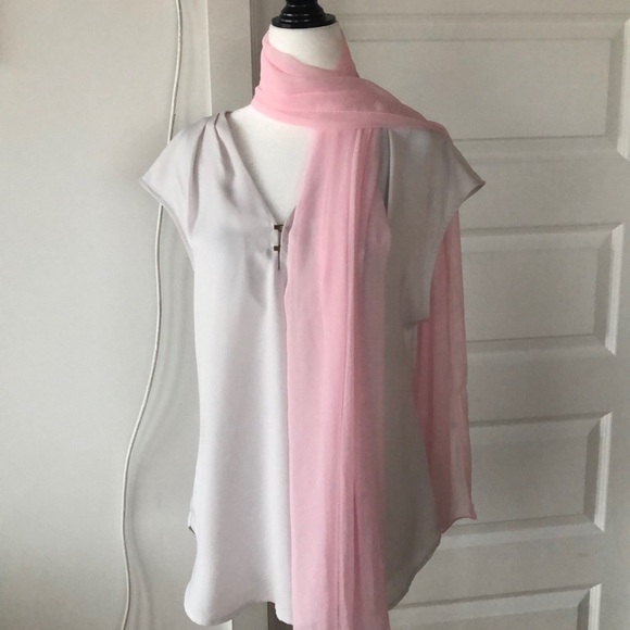 Pink Sheer Scarf - Picture 2 of 3